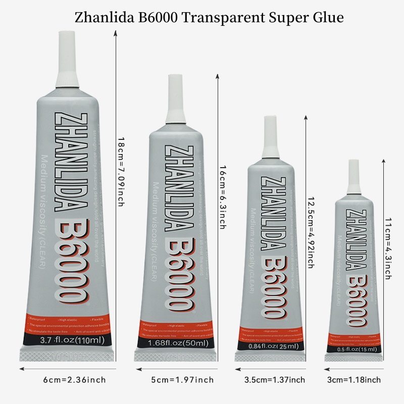 Glue For 3D Printing - Colla trasparente Zhanlida B6000 15/50/110ml con