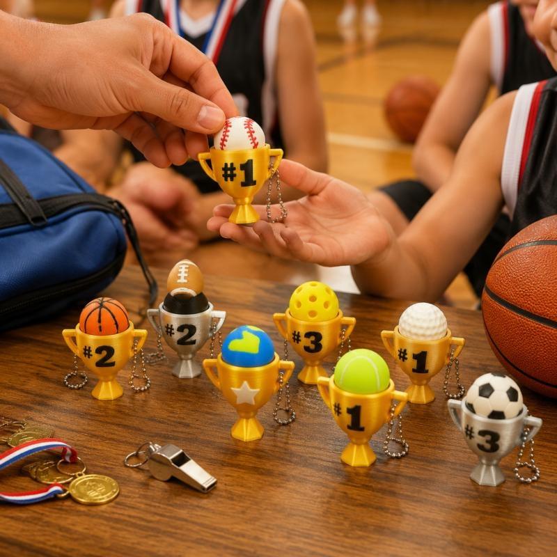 3D Printing Use - Portachiavi con Trofeo Sportivo Stampato in
