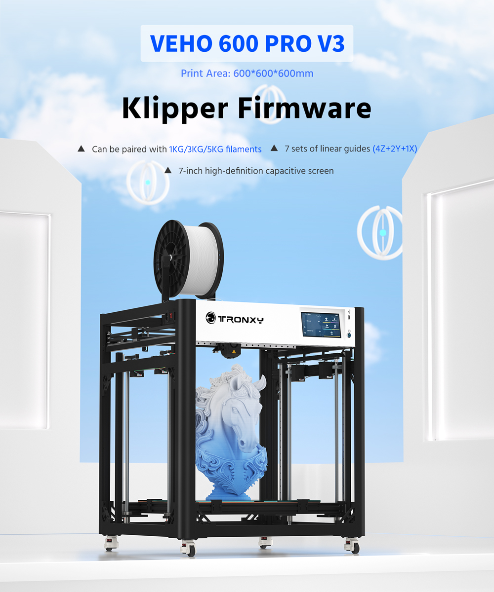 3D Printing X Y Z Axis - Tronxy VEHO-600 / PRO V3 Stampante
